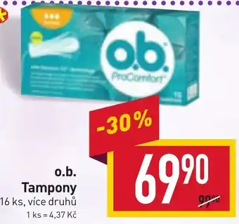 Billa o.b. Tampony nabídka