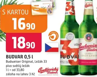 Trefa BUDVAR 0,5 L nabídka