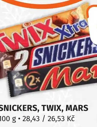 Trefa SNICKERS, TWIX, MARS nabídka