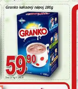 Hruška Granko kakaový nápoj nabídka