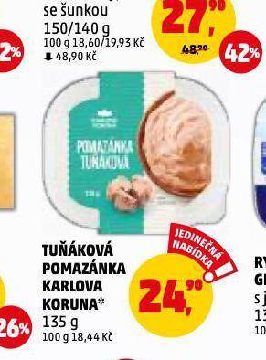 Penny Market Tuňáková pomazánka nabídka