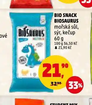 Penny Market Bio snack biosaurus nabídka