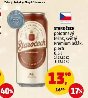 Penny Market Pivo staročech nabídka