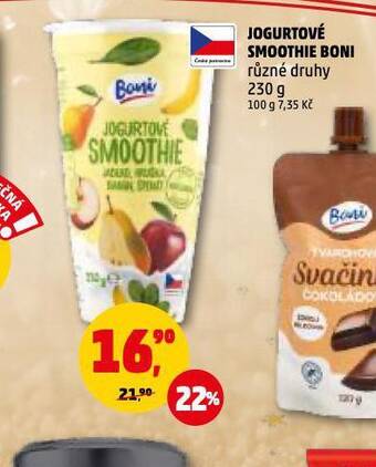 Penny Market Jogurtové smoothie boni nabídka