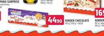 Terno Kinder chocolate nabídka