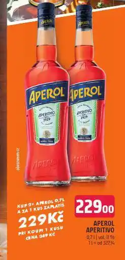 Terno Aperol aperitivo nabídka