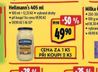 Albert Hellmann´s tatarská omáčka, majonéza nabídka