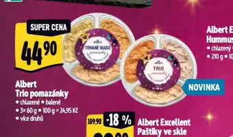 Albert Albert trio pomazánky nabídka