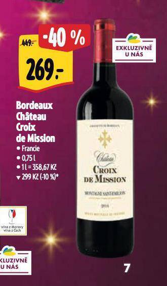 Albert Bordeaux chateau criox de mission nabídka