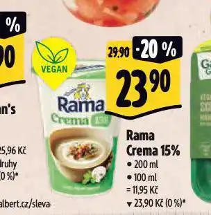 Albert Rama crema 15% nabídka