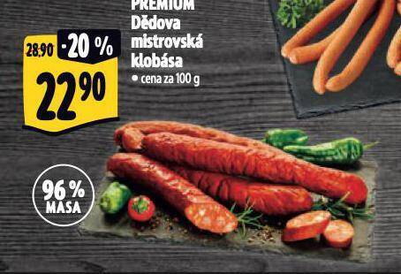 Albert Premium dědova mistrovská klobása nabídka