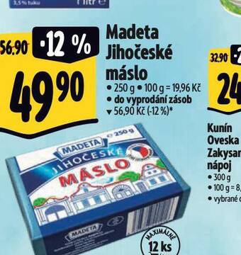 Albert Madeta jihočeské máslo nabídka