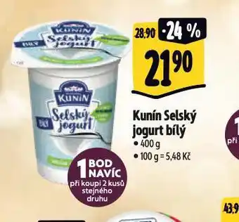 Albert Kunín selský jogurt bílý nabídka