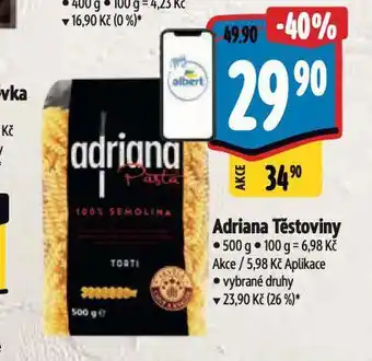 Albert Adriana těstoviny nabídka