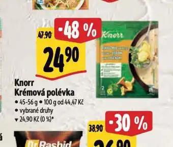 Albert Knorr krémová polévka nabídka