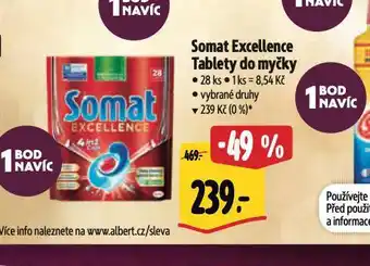 Albert Somat excellence tablety do myčky nabídka