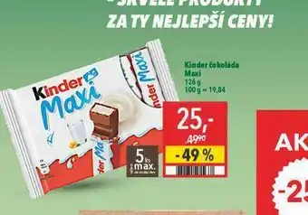 Globus Kinder čokoláda maxi nabídka
