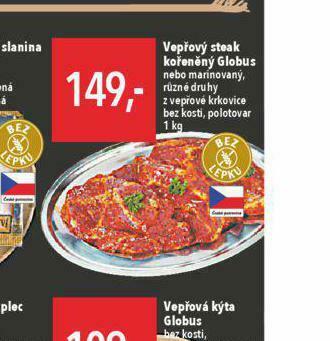 Globus Vepřový steak kořeněný nabídka