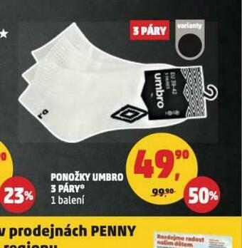 Penny Market Ponožky umbro nabídka