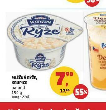 Penny Market Kunín mléčná rýže, krupice nabídka