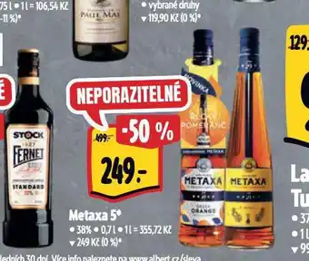 Albert Metaxa 5 nabídka