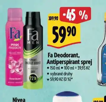 Albert Fa antiperspirant, deodorant nabídka