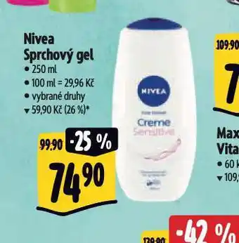 Albert Nivea sprchový gel nabídka