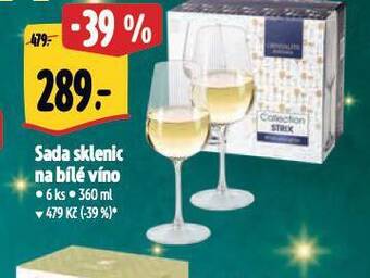 Albert Sada sklenic na bílé víno nabídka