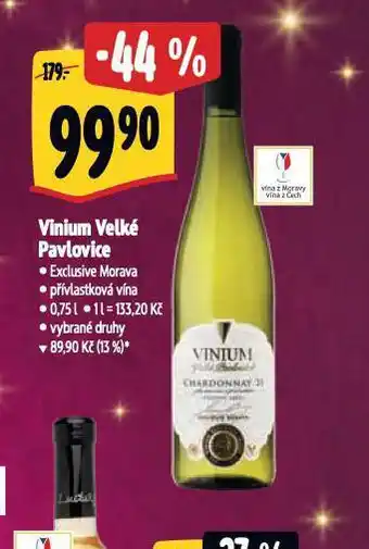 Albert Vinium velké pavlovice nabídka