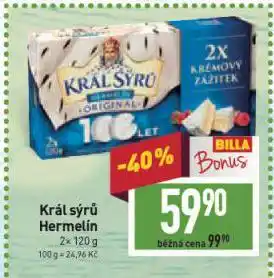 Billa Král sýrů hermelín nabídka
