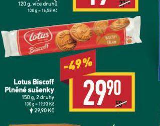 Billa Lotus biscoff sušenky nabídka