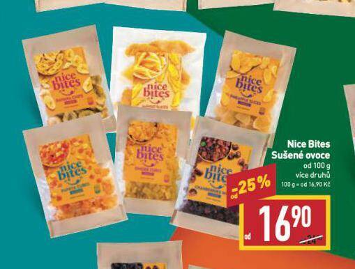 Billa Nice bites sušené ovoce nabídka