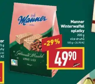 Billa Manner oplatky nabídka