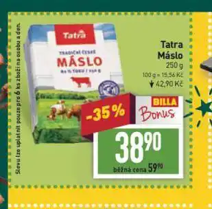 Billa Tatra máslo nabídka