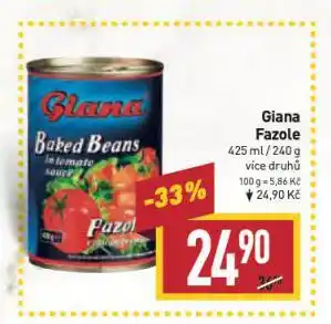 Billa Giana fazole nabídka
