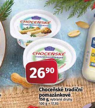 Coop Choceňské tradiční pomazánkové nabídka