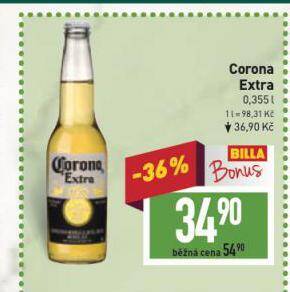 Billa Pivo corona nabídka