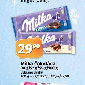 Coop Milka čokoláda nabídka