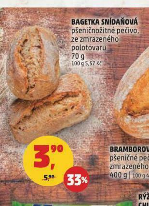 Penny Market Bagetka snídaňová nabídka