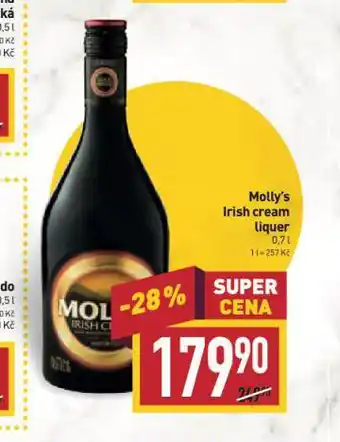 Billa Molly's irish cream liquer nabídka