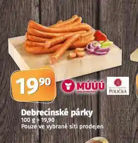 Coop Debrecínské párky nabídka