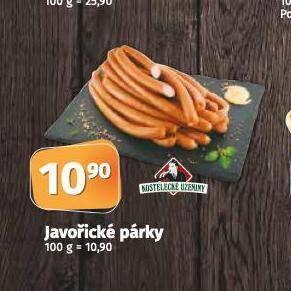 Coop Javořické párky nabídka