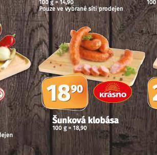 Coop Šunková klobása nabídka