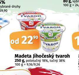 Coop Madeta jihočeský tvaroh nabídka