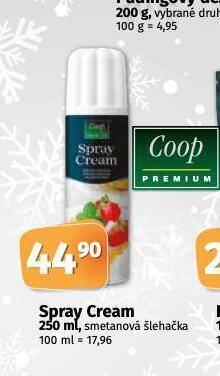 Coop Spray cream nabídka