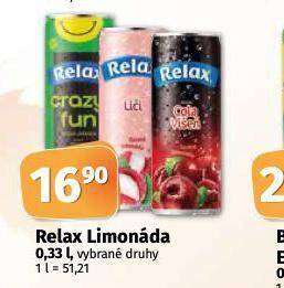 Coop Relax limonáda nabídka