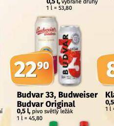 Coop Pivo budvar 33 nabídka