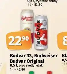 Coop Pivo budvar 33 nabídka