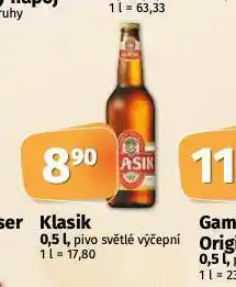 Coop Pivo klasik nabídka