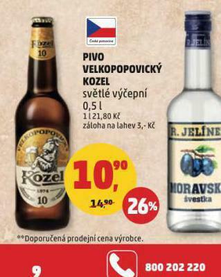 Penny Market Pivo velkopopovický kozel nabídka